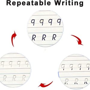 عرض قطعتين دفتر تدريبات سحرية من سانك، (4) كتب + 10 عبوات اعادة تعبئة + قلم + 1 مقبض